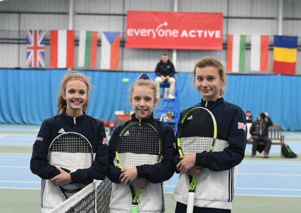 Great Britain's team (left to right): Hannah Read, Vlada Kozak and Sophya Devas