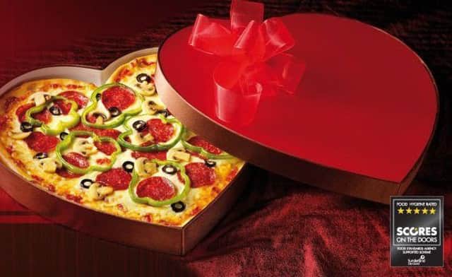 Pizza Uno is offering heart-shaped pizzas