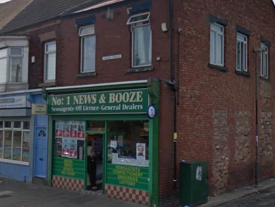 No 1 News and Booze in Carlisle Terrace. Credit: Google.