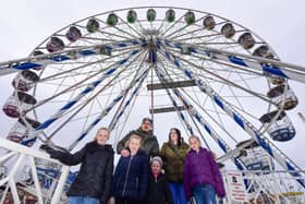 New Big Wheel opening at Ocean Beach Pleasure Park, South Shieds on Saturday, and the first passengers were Chris Kelly, Kerry, l-r Courtney (11), Megan (8), Abbie (4) and Leah (9)