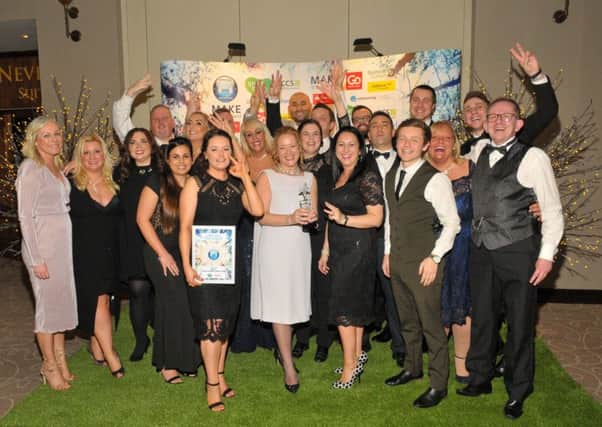 The team from BGL Customer Services celebrate their North East Contact Centre of the Year 2017 win