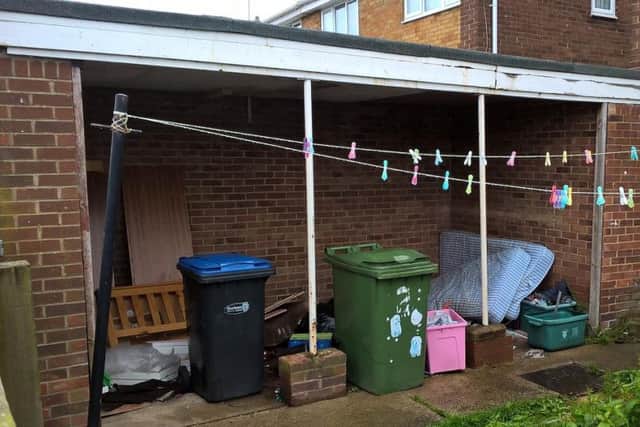 Lesley Iveson was given a number of warnings to remove the waste from her property and refused to do so. Pic: Durham County Council.