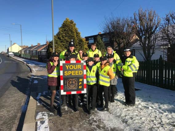 Schoolchildren helped keep a check on the speeds of motorists during the nine-day campaign. Photo by Durham Constabulary.