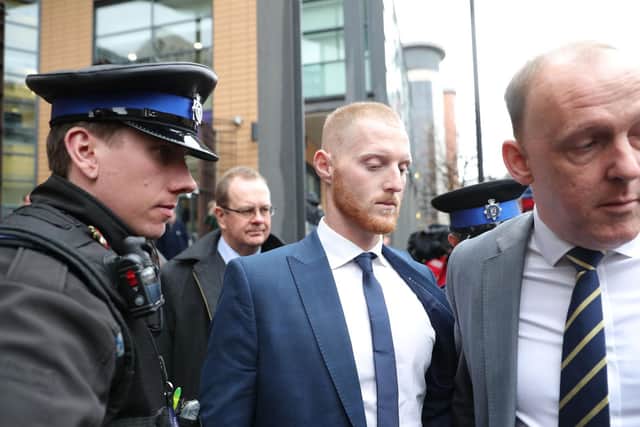 England and Durham cricketer Ben Stokes, 26, leaves Bristol Magistrates' Court where he was told he will face a crown court trial over an altercation outside a nightclub. Photo by the Press Association.