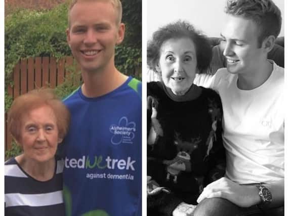 Connor Georgeson with his grandmother Margaret Dunkley