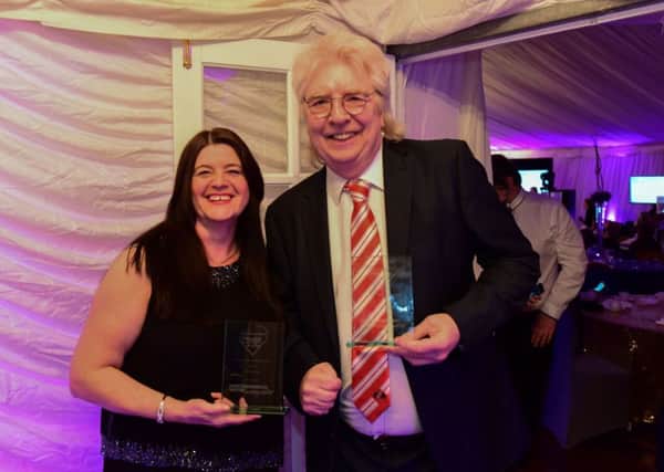 Best of Health Community Service/Unsung Hero Award winners Marie Farish and Steven Hogg.