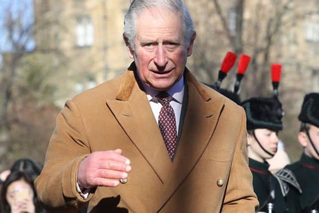 Prince Charles during today's visit to Durham. Pic: PA.