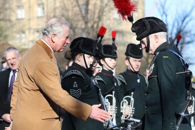 Prince Charles on his visit to Durham. Pic: PA.