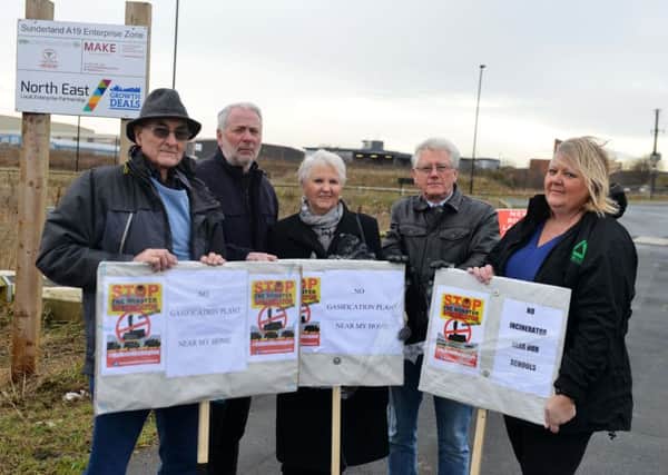 The No Monster Incinerator in Washington group, fFrom left David Tatters, Paul Gibson, Jen Loader, George Sanderson and Tracey Young.