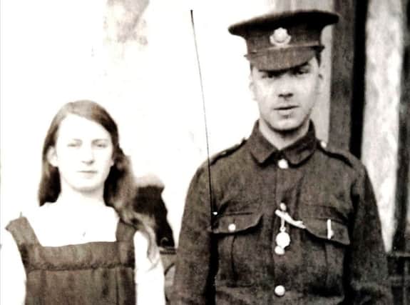 Harry with his little sister Gladys whose loving efforts to preserve her brother's memory led to so many items of nostalgia.
