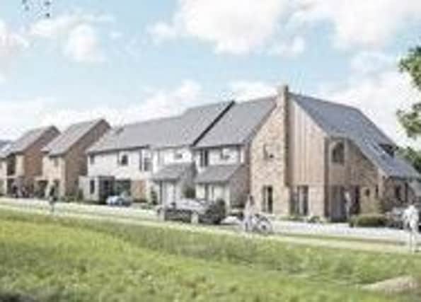 An artist's impression of what the new homes could look like