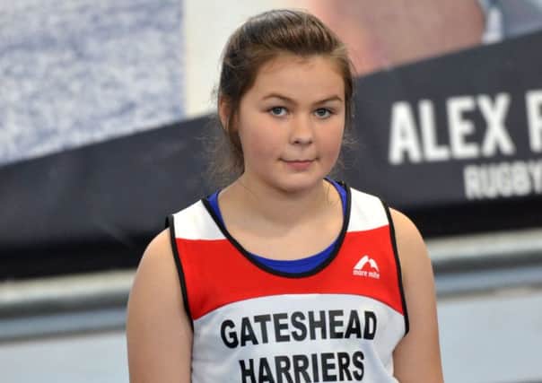 Gateshead Harrier Lexie Ellis, formerly of Houghton Harriers, won the Under-13 shot (7.46) at the North East Indoor Championships at Gateshead last weekend.
