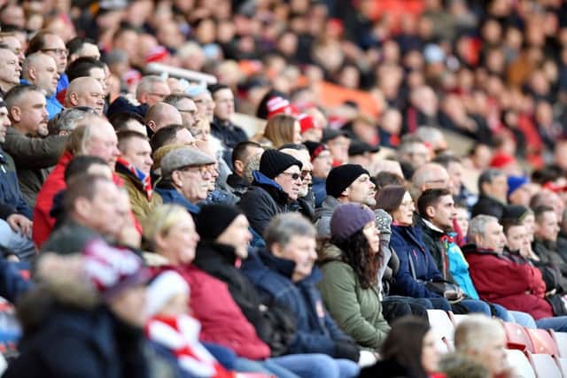 Sunderland fans at Saturday's game against Brentford.