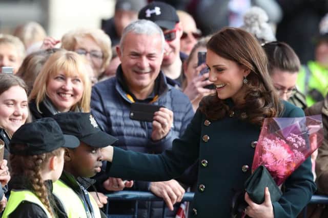 The Duchess of Cambridge outside The Fire Station.