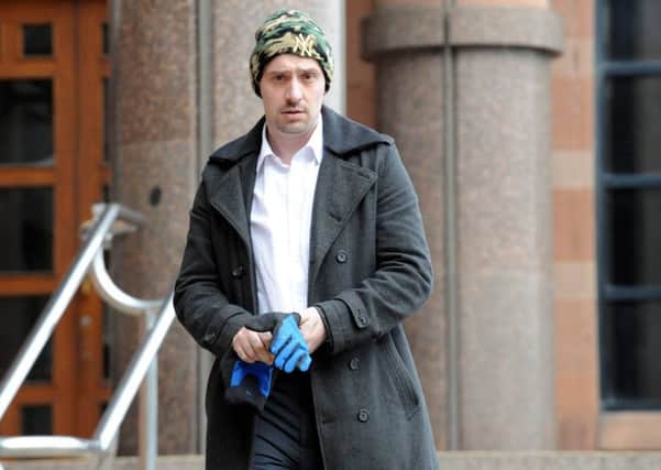 Dated: 23/02/2018  
Drug dealer Jonathan Edwards, who has received a suspended prison sentence at Newcastle Crown Court after he was snared through pictures of his dog found on his mobile phone which also bore his nickname 'Jonny-on-one'. 
See story North News
 NOT AVAILABLE FOR PRINT SALES