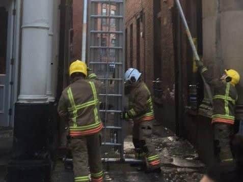 The pigeon was four storeys up. Picture: County Durham and Darlington Fire and Rescue Service.