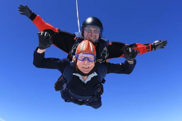 Jack Watson during his sponsored parachute jump