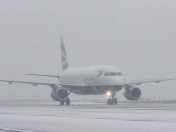 A British Airways plane in the snow taken on an earlier occaison