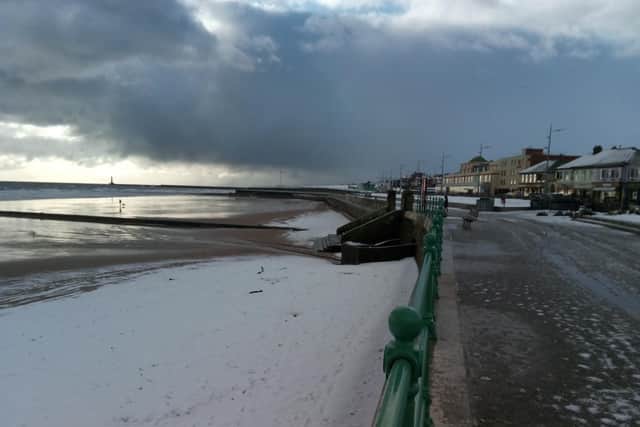 The seafront in the snow