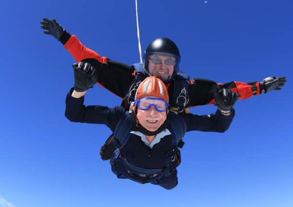 Jack Watson during his sponsored parachute jump