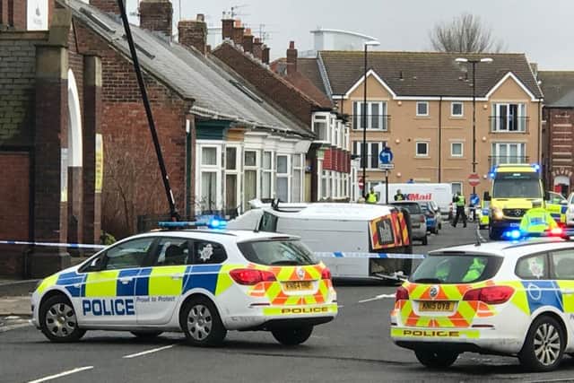 The scene of the crash on Fulwell Road in Sunderland.