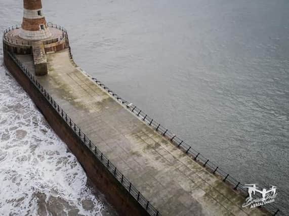 Damage to Roker Pier's railings following last week's storms. Picture by Brian Priest.