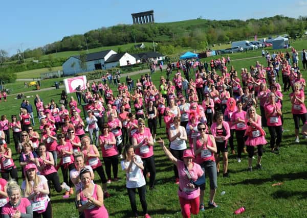 Competitors in Sunderland's Race for Life, held at Herrington Country Park, in 2016.