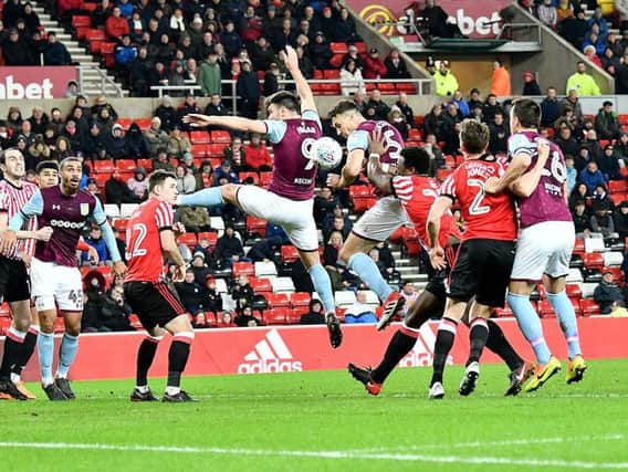 James Chester scores Aston Villa's second goal