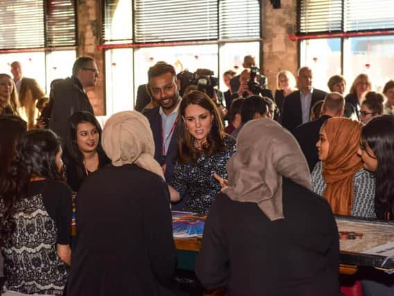 Members of Young Asian Voices meet the Duchess of Cambridge on her recent visit to Sunderland.