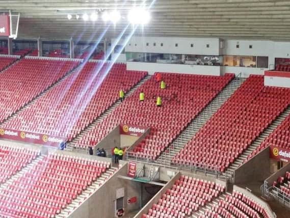 Damage to seats after Wednesday night's match
