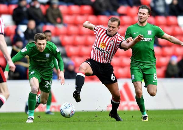 Lee Cattermole in action against Preston.