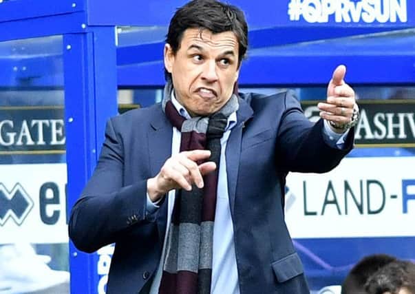 Chris Coleman issues instructions at QPR last weekend. Picture by Frank Reid