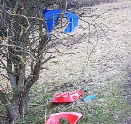 Rubbish left in Tunstall Woods in Sunderland. Picture by Norman Christie.