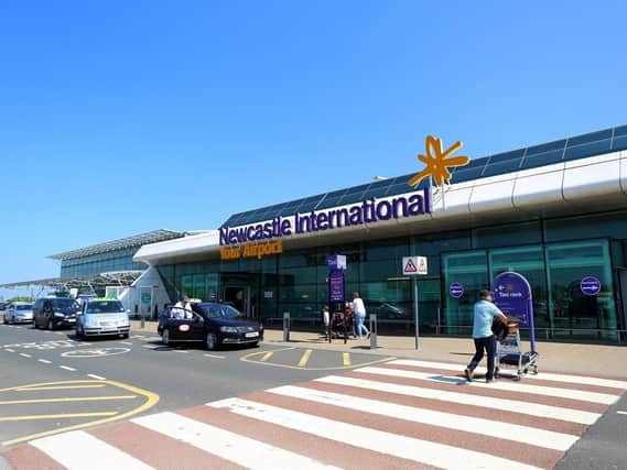 Work is under way at Newcastle International Airport as it builds a new arrivals hall for passengers.