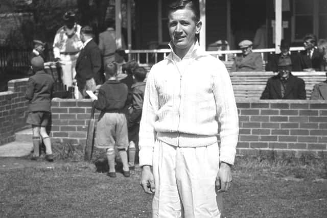 Jack Merchant of Seaham Harbour pictured ahead of the start of play in June 1955