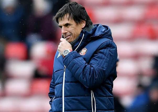 Chris Coleman watches Saturday's defeat. Picture by Frank Reid