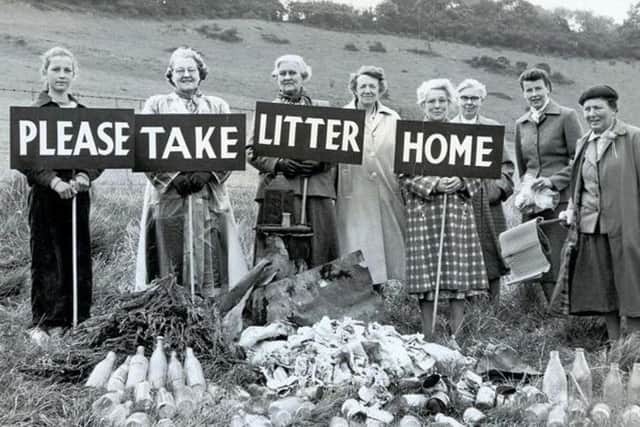 Littering is nothing new. The Women's Institute ran a campaign in 1954 encouraging people to take their litter home.