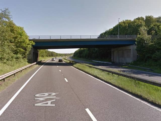 The A19 southbound at the Seaton Lane turn. Picture from Google Images