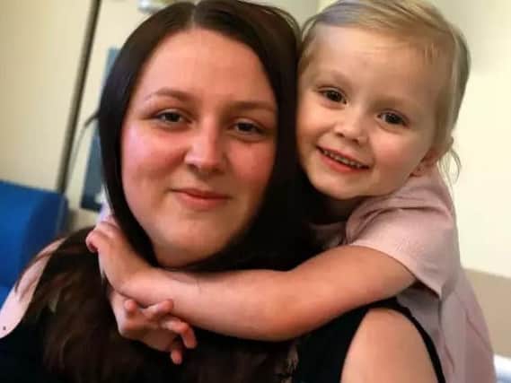 Louise Rush is recovering in Sunderland Hospital after her daughter Emily, four, saved her life by dialing 999 when she collapsed at home on the living room floor. Louise has since been diagnosed with epilepsy. Picture: NCJ Media.