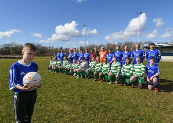 A fundraising football match was held before Daniel Mason, front, heads to America for vital treatment.