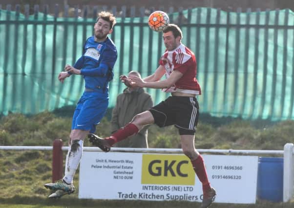 Sunderland RCA (red/white) fight it out against Seaham Red Star on Saturday. Picture by Kevin Brady