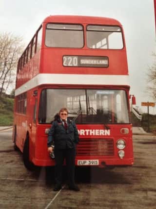 Andy in his days as a bus driver. This was taken 38 years ago at Durham bus station.