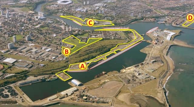 The Event Zones for Sunderland's leg of The Tall Ships Races.