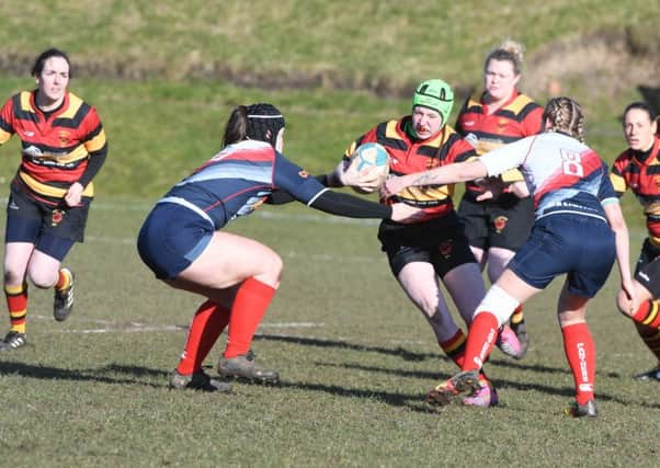 Sunderland Flames  (red/yellow/black) take on Birkenhead Panthers earlier this season.