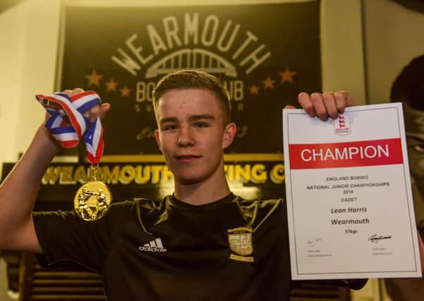 Wearmouth Boxing Club's new national champion, Leon Harris. Picture by Kevin Brady
