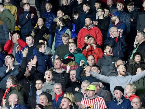 Sunderland fans at Derby County. Pictures by Frank Reid.