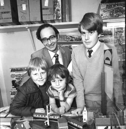 The train track in the toy shop in 1980.