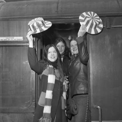 Setting off for the semi-final. These Sunderland fans could not wait to get to Hillsborough.