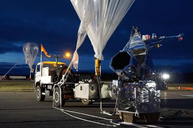 The Superpressure Balloon-borne Imaging Telescope (SuperBIT) that was built by an international team of scientists. Picture c/o SuperBIT/Richard Massey/Durham University/PA Wire