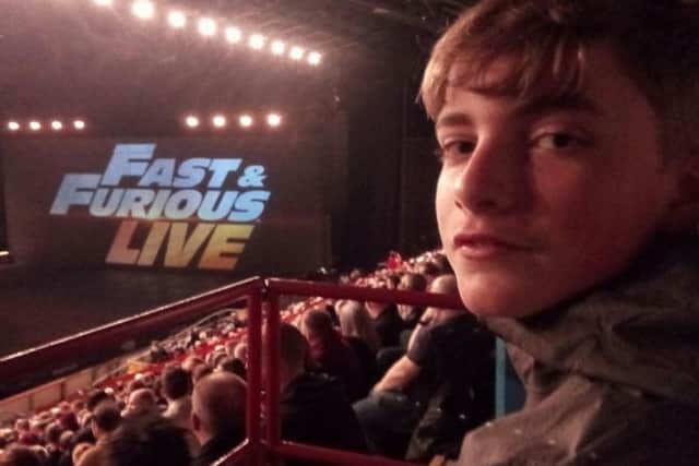 Isaac Ord, 14, at Fast & Furious Live, Metro Radio Arena, Newcastle.